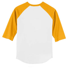 San Diego Padres Tiny Turnip Youth Sugar Skull 3/4-Sleeve Raglan T-Shirt - White/Gold