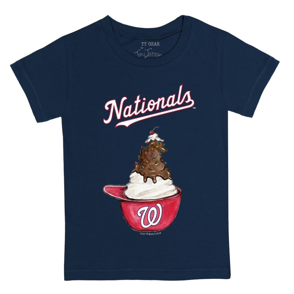 Washington Nationals Tiny Turnip Youth Sundae Helmet T-Shirt - Navy