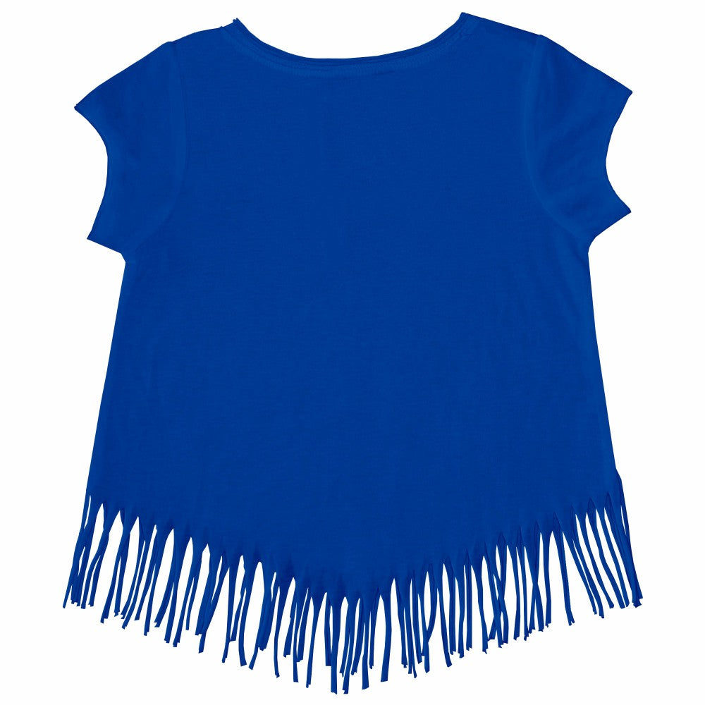 Kansas City Royals Tiny Turnip Girls Youth Tiara Heart Fringe T-Shirt - Royal