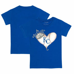 Kansas City Royals Tiny Turnip Youth Tiara Heart T-Shirt - Royal