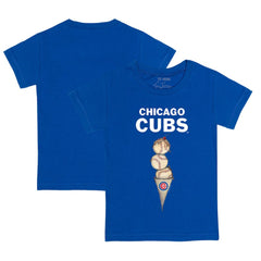Chicago Cubs Tiny Turnip Youth Triple Scoop T-Shirt - Royal