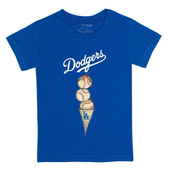 Los Angeles Dodgers Tiny Turnip Youth Triple Scoop T-Shirt - Royal