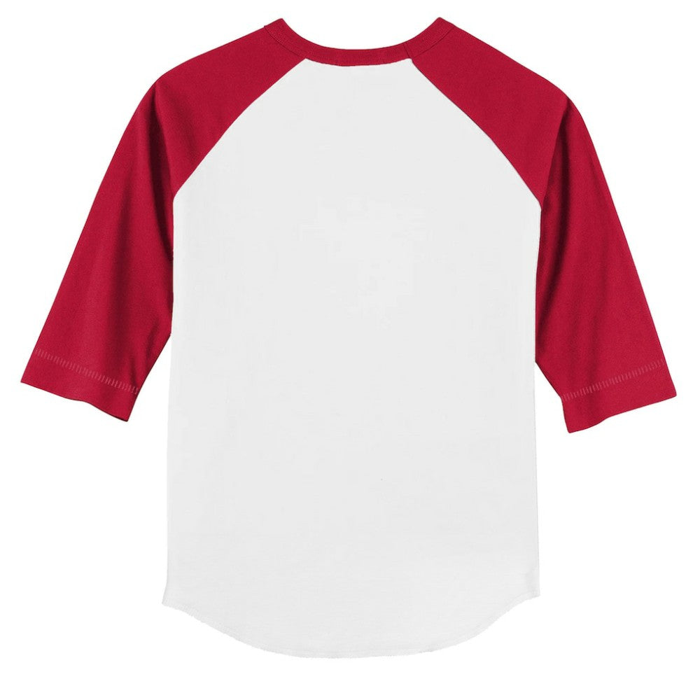 Boston Red Sox Tiny Turnip Youth Triple Scoop 3/4-Sleeve Raglan T-Shirt - White/Red