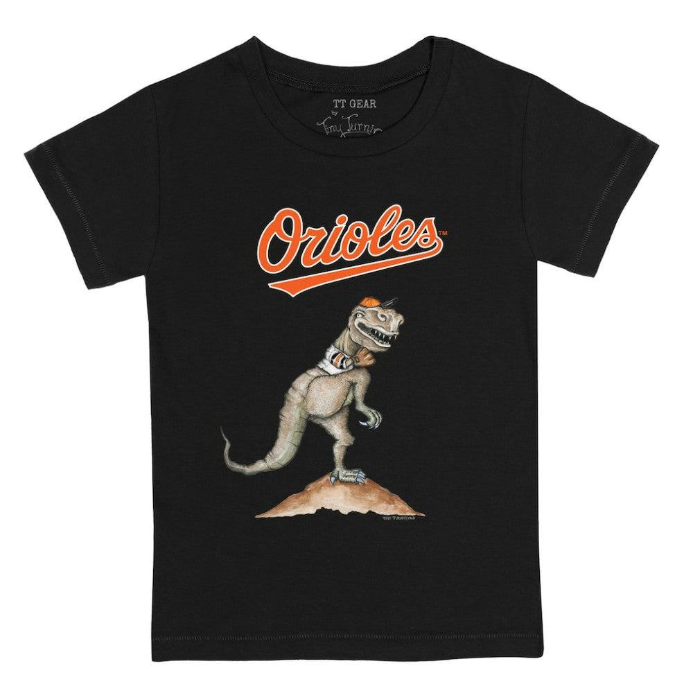 Baltimore Orioles Tiny Turnip Youth TT Rex T-Shirt - Black