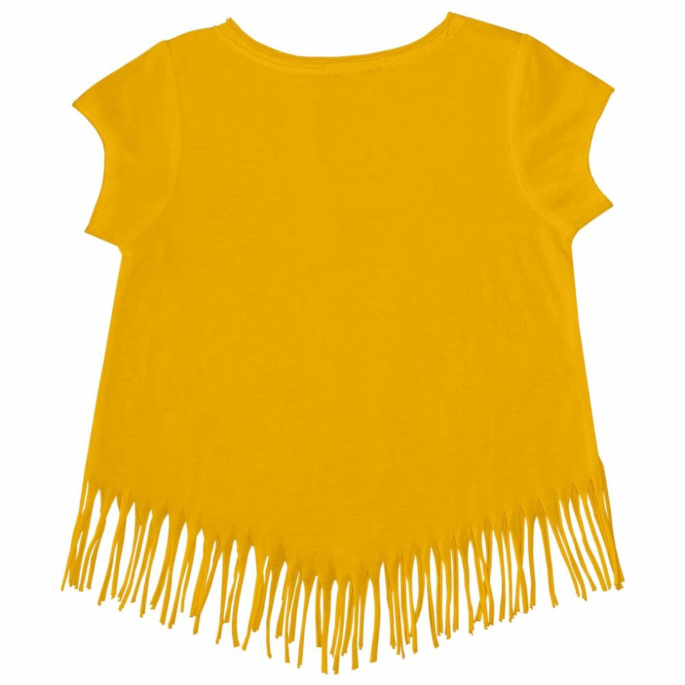 San Diego Padres Tiny Turnip Girls Youth Unicorn Fringe T-Shirt - Gold