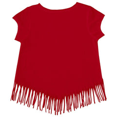 Boston Red Sox Tiny Turnip Girls Youth Unicorn Fringe T-Shirt - Red