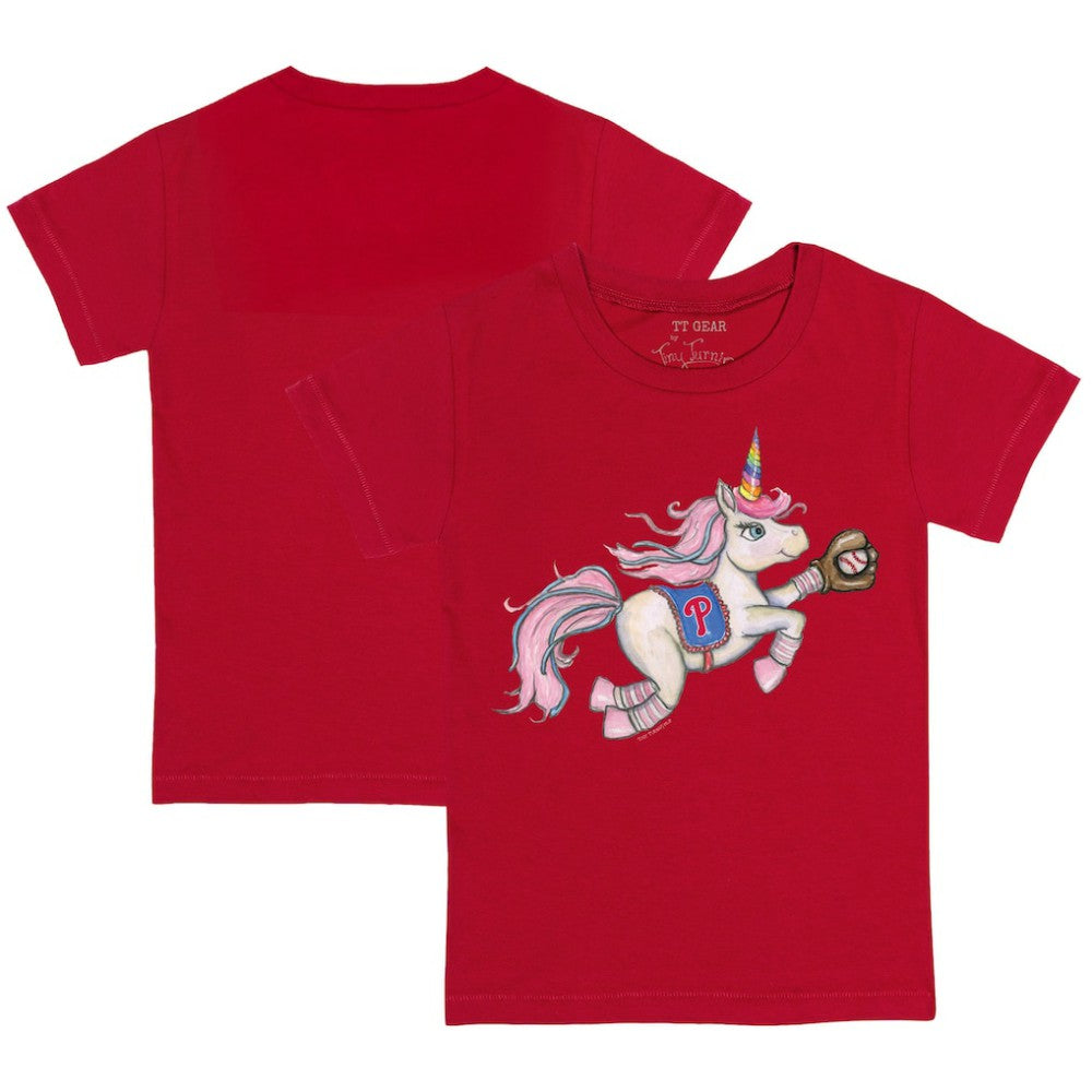 Philadelphia Phillies Tiny Turnip Youth Unicorn T-Shirt - Red