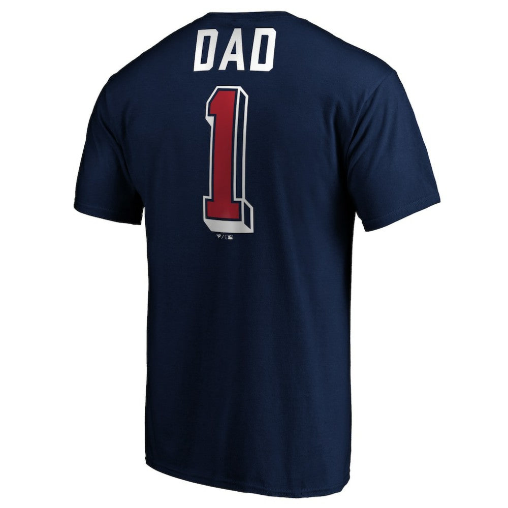 Atlanta Braves Number One Dad T-Shirt - Navy