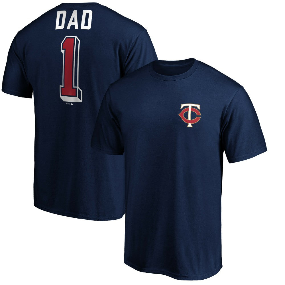 Minnesota Twins Number One Dad T-Shirt - Navy