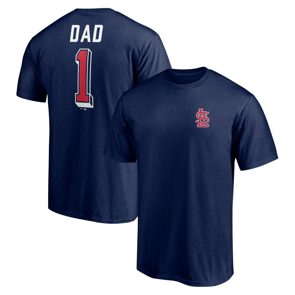 St. Louis Cardinals Number One Dad T-Shirt - Navy