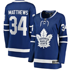 Auston Matthews Toronto Maple Leafs Fanatics Women's Home Breakaway Jersey Blue