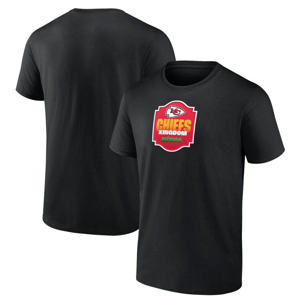 Kansas City Chiefs Kingdom Mexico T-Shirt - Black on sale