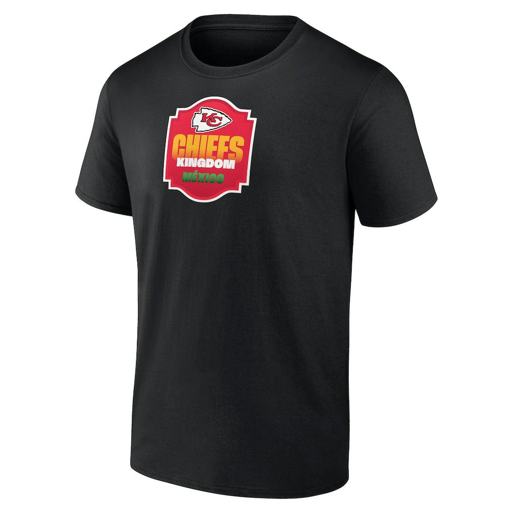 Kansas City Chiefs Kingdom Mexico T-Shirt - Black on sale