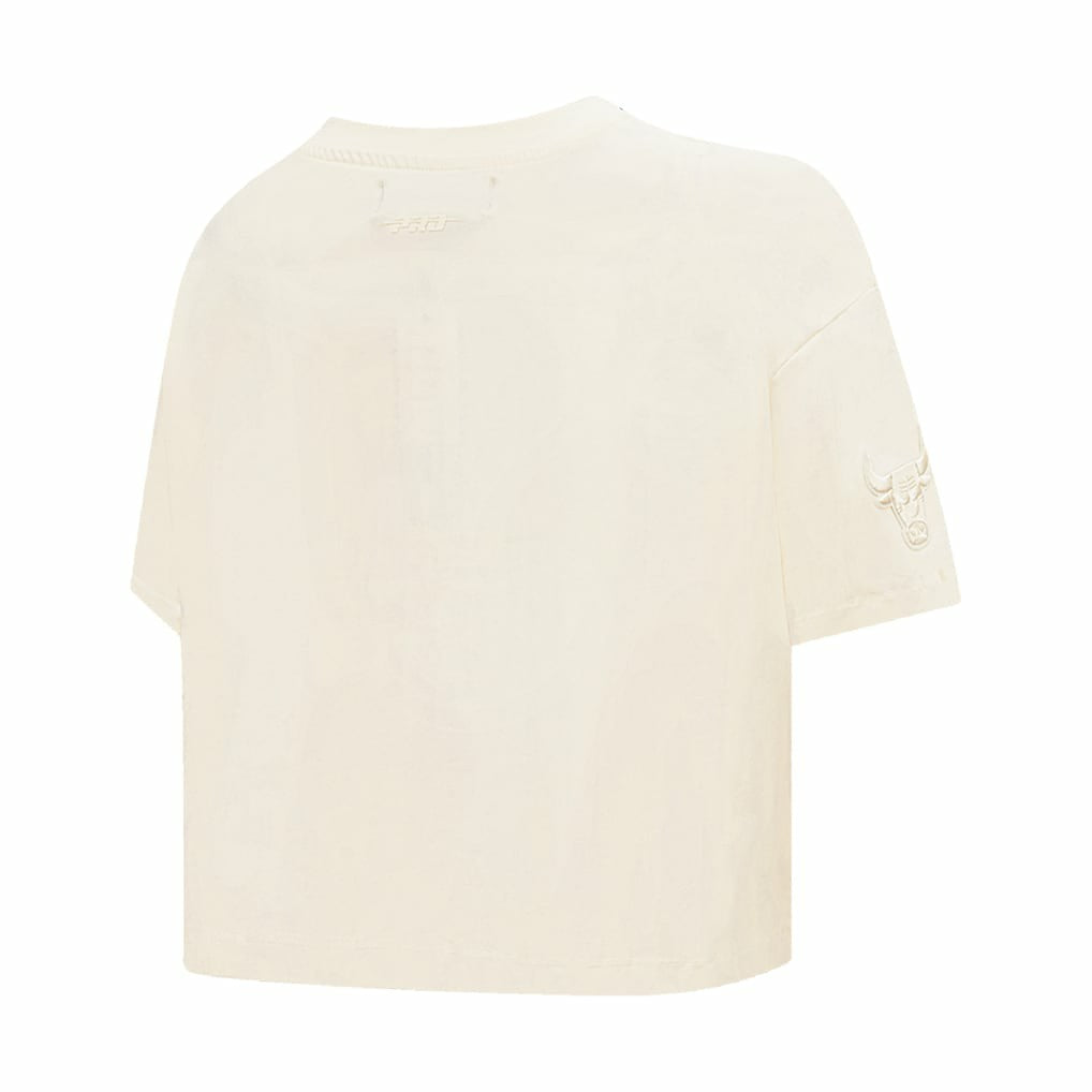 Chicago Bulls Pro Standard Women's Neutral Boxy Crop T-Shirt sale - Cream online