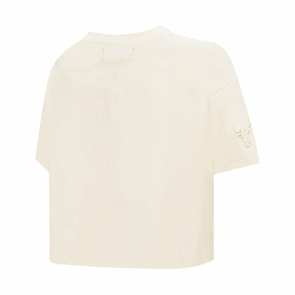Chicago Bulls Pro Standard Women's Neutral Boxy Crop T-Shirt sale - Cream online