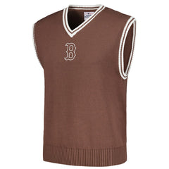 Boston Red Sox PLEASURES Knit V-Neck Pullover Sweater Vest - Brown