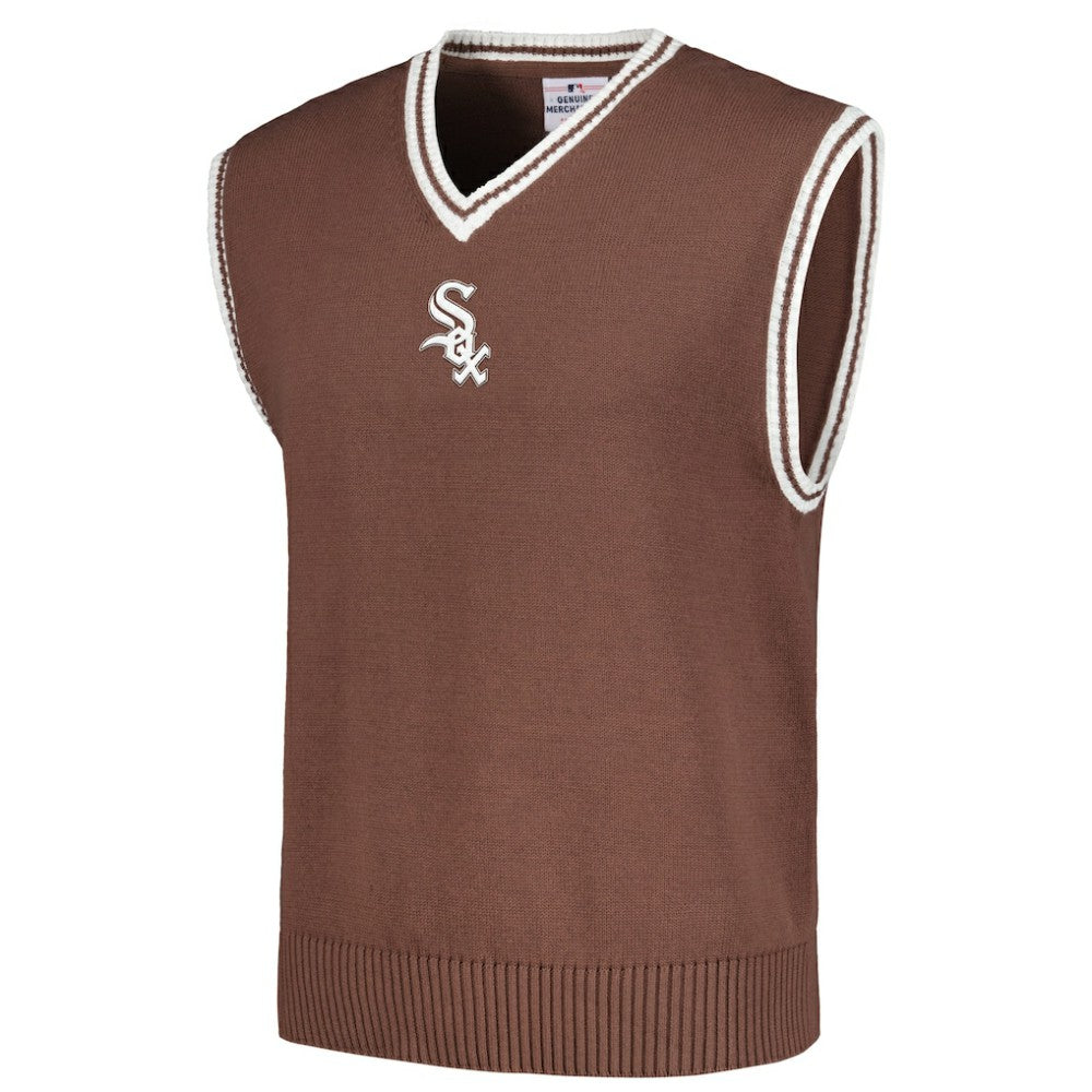 Chicago White Sox PLEASURES Knit V-Neck Pullover Sweater Vest - Brown