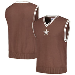 Houston Astros PLEASURES Knit V-Neck Pullover Sweater Vest - Brown
