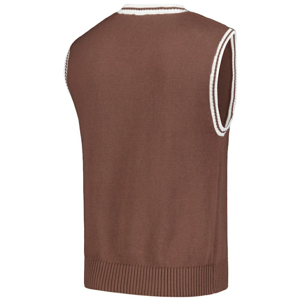 San Francisco Giants PLEASURES Knit V-Neck Pullover Sweater Vest - Brown
