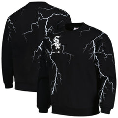 Chicago White Sox PLEASURES Lightning Crewneck Pullover Sweatshirt - Black