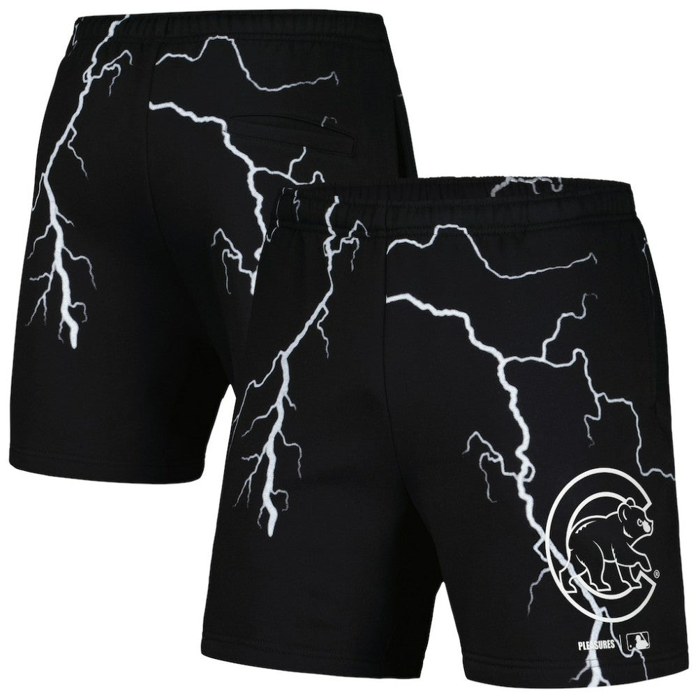 Chicago Cubs PLEASURES Lightning Shorts - Black