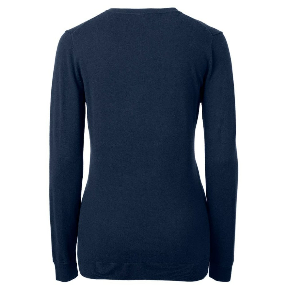 Pittsburgh Pirates Cutter & Buck Women's Americana Logo Lakemont Tri-Blend V-Neck Pullover Sweater - Navy