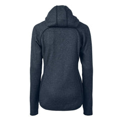 San Diego Padres Cutter & Buck Women's Americana Logo Mainsail Sweater-Knit Full-Zip Hoodie - Heather Navy