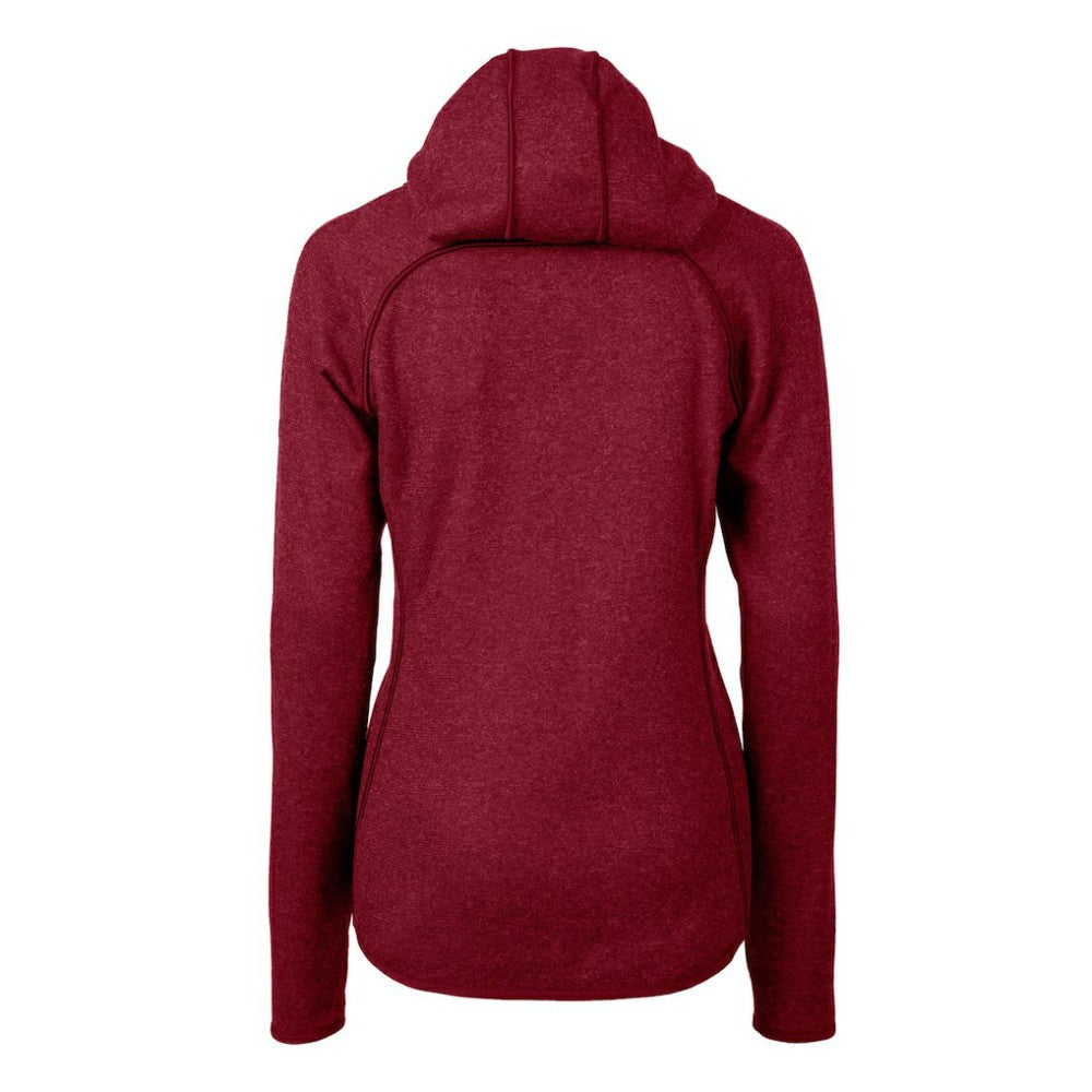Boston Red Sox Cutter & Buck Women's Americana Logo Mainsail Sweater-Knit Full-Zip Hoodie - Cardinal