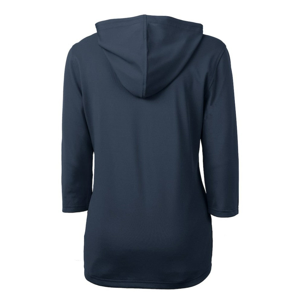 Philadelphia Phillies Cutter & Buck Women's Americana Logo DryTec Virtue Eco Pique Recycled Half-Zip Pullover Hoodie - Navy
