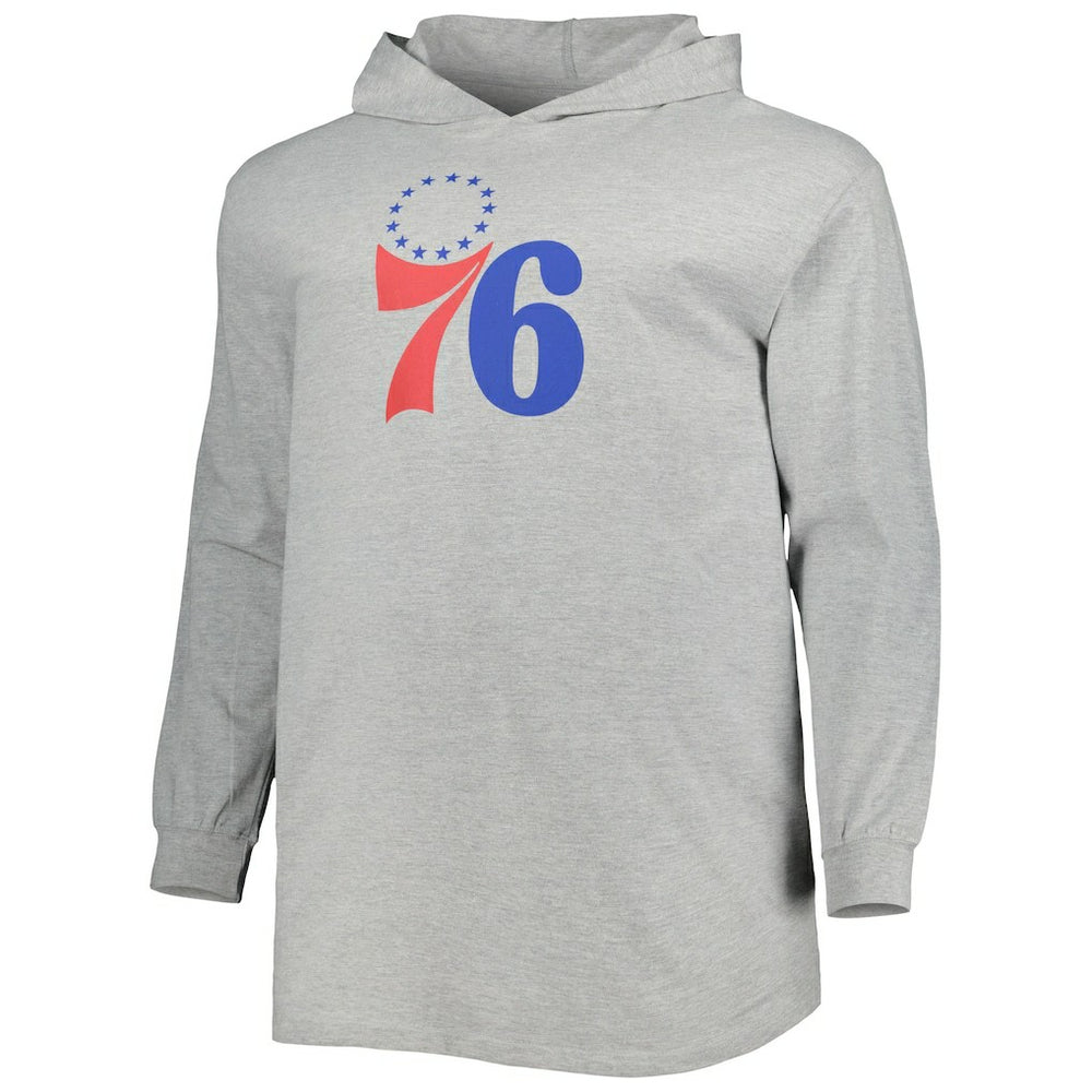Philadelphia 76ers Big & Tall Pullover Hoodie - Heather Gray | Fanatics online