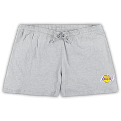 Los Angeles Lakers Women's Plus Size T-Shirt & Shorts Combo Set - Purple/Heather Gray | Fanatics online