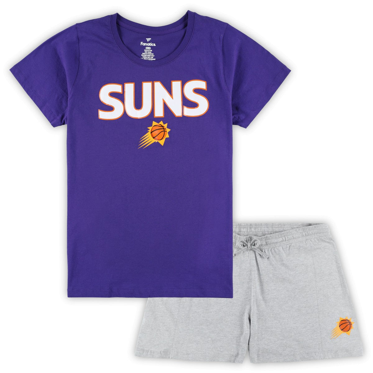 Phoenix Suns Women's Plus Size T-Shirt & Shorts Combo Set - Purple/Heather Gray | Fanatics cheap