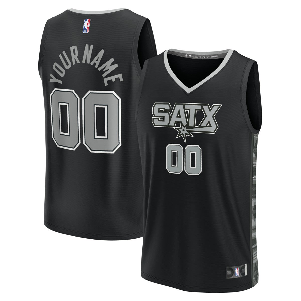 San Antonio Spurs Fast Break Custom Replica Jersey - Black - Statement Edition | Fanatics sale