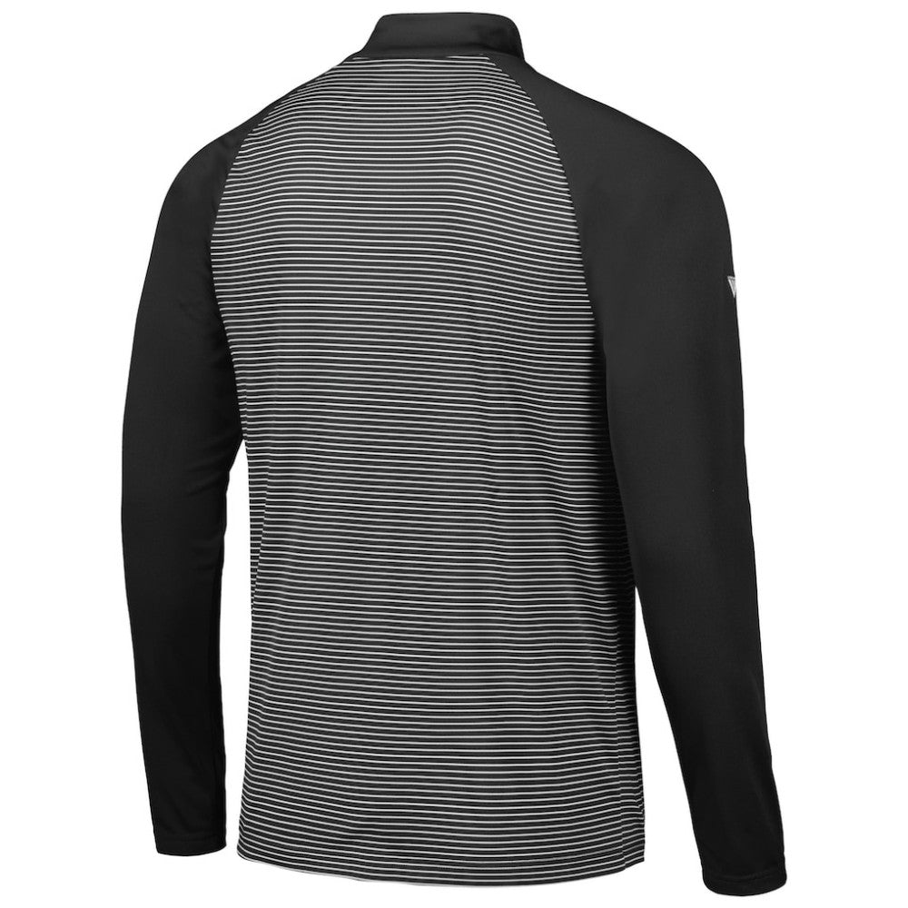 Chicago White Sox Levelwear Charter Striped Raglan Quarter-Zip Top - Black