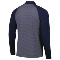 Seattle Mariners Levelwear Charter Striped Raglan Quarter-Zip Top - Navy