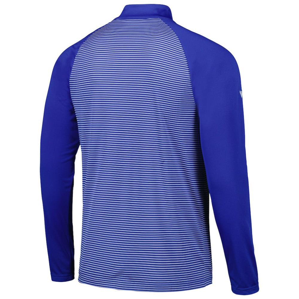 Philadelphia Phillies Levelwear Charter Striped Raglan Quarter-Zip Top - Royal