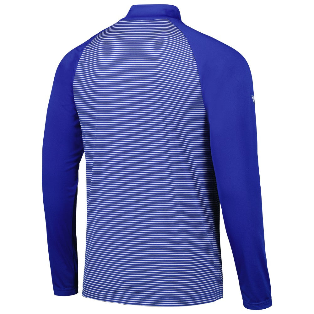 Los Angeles Dodgers Levelwear Charter Striped Raglan Quarter-Zip Top - Royal