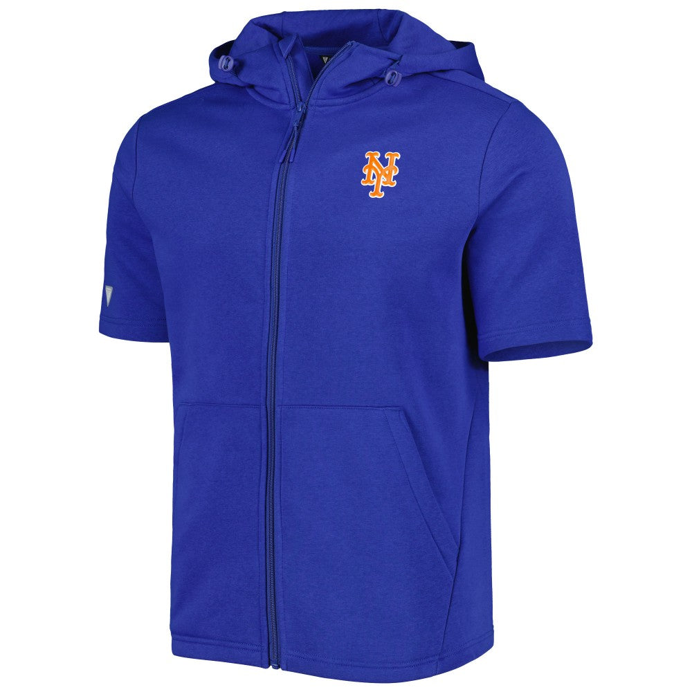 New York Mets Levelwear Recruit Full-Zip Short Sleeve Hoodie - Royal