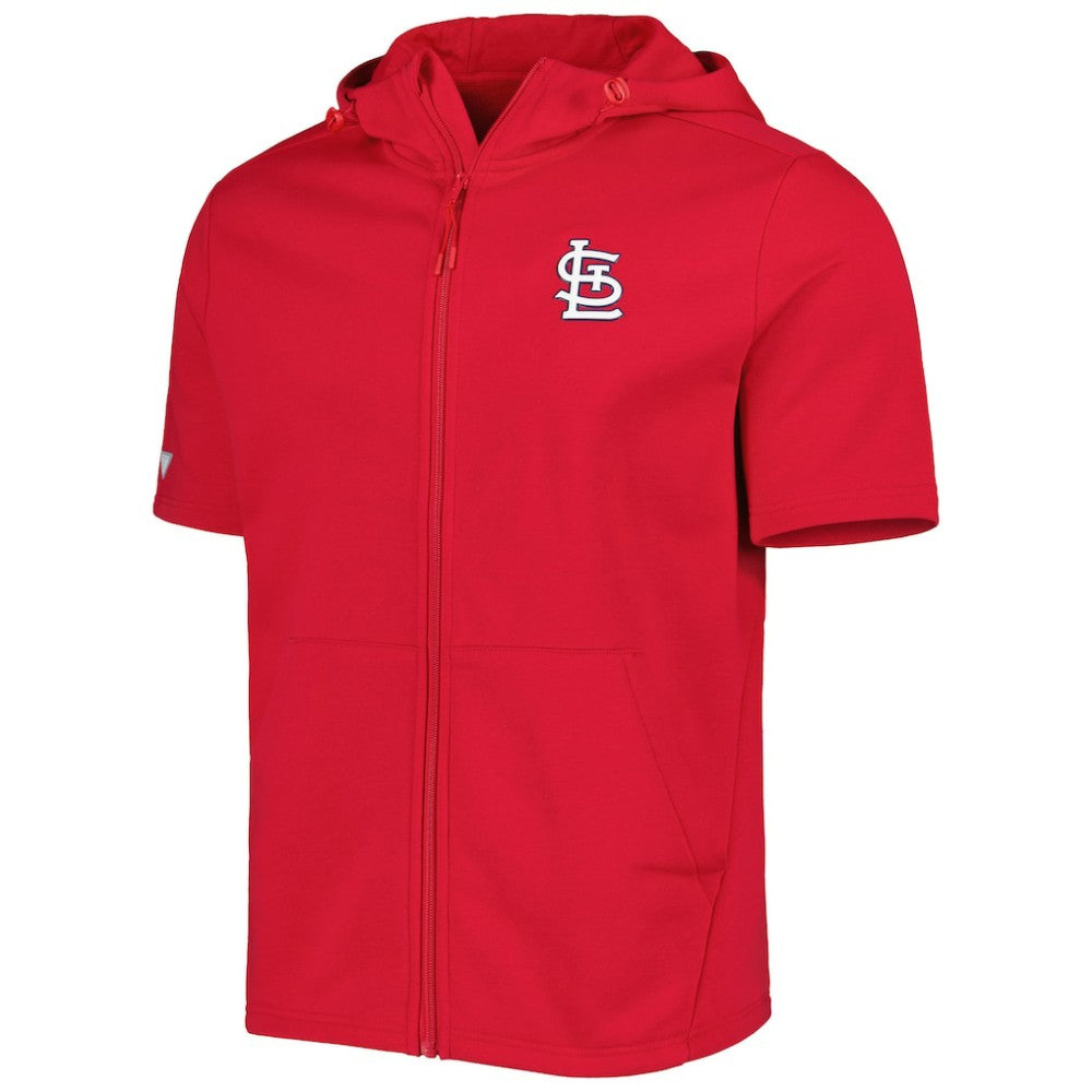 St. Louis Cardinals Levelwear Recruit Full-Zip Short Sleeve Hoodie - Red