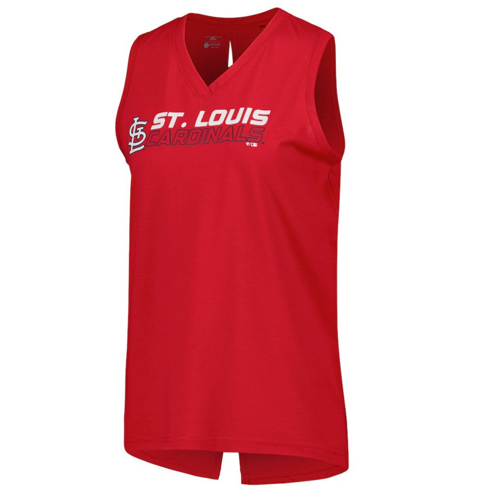 St. Louis Cardinals Levelwear Women's Paisley Chase V-Neck Tank Top - Red