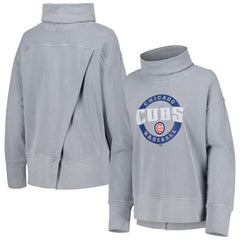 Chicago Cubs Levelwear Women's Sunset Farm Team Pullover Sweatshirt - Heather Gray