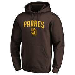 San Diego Padres Team Lock Up Logo Pullover Hoodie - Brown