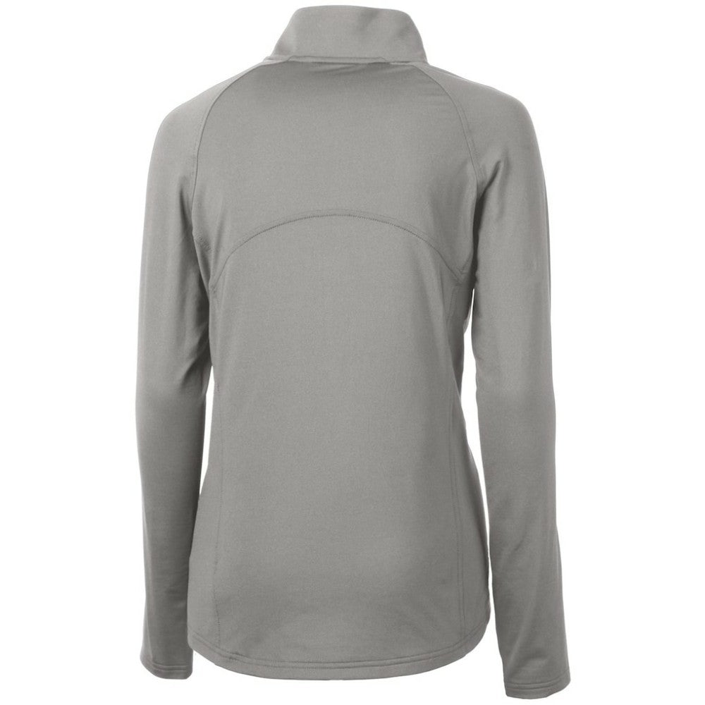 Minnesota Twins Cutter & Buck Women's Adapt Eco Knit Stretch Half-Zip Logo Pullover Top - Gray