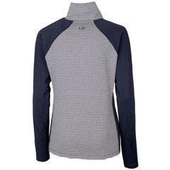 Minnesota Twins Cutter & Buck Women's DryTec Forge Tonal Stripe Stretch Half-Zip Top - Navy