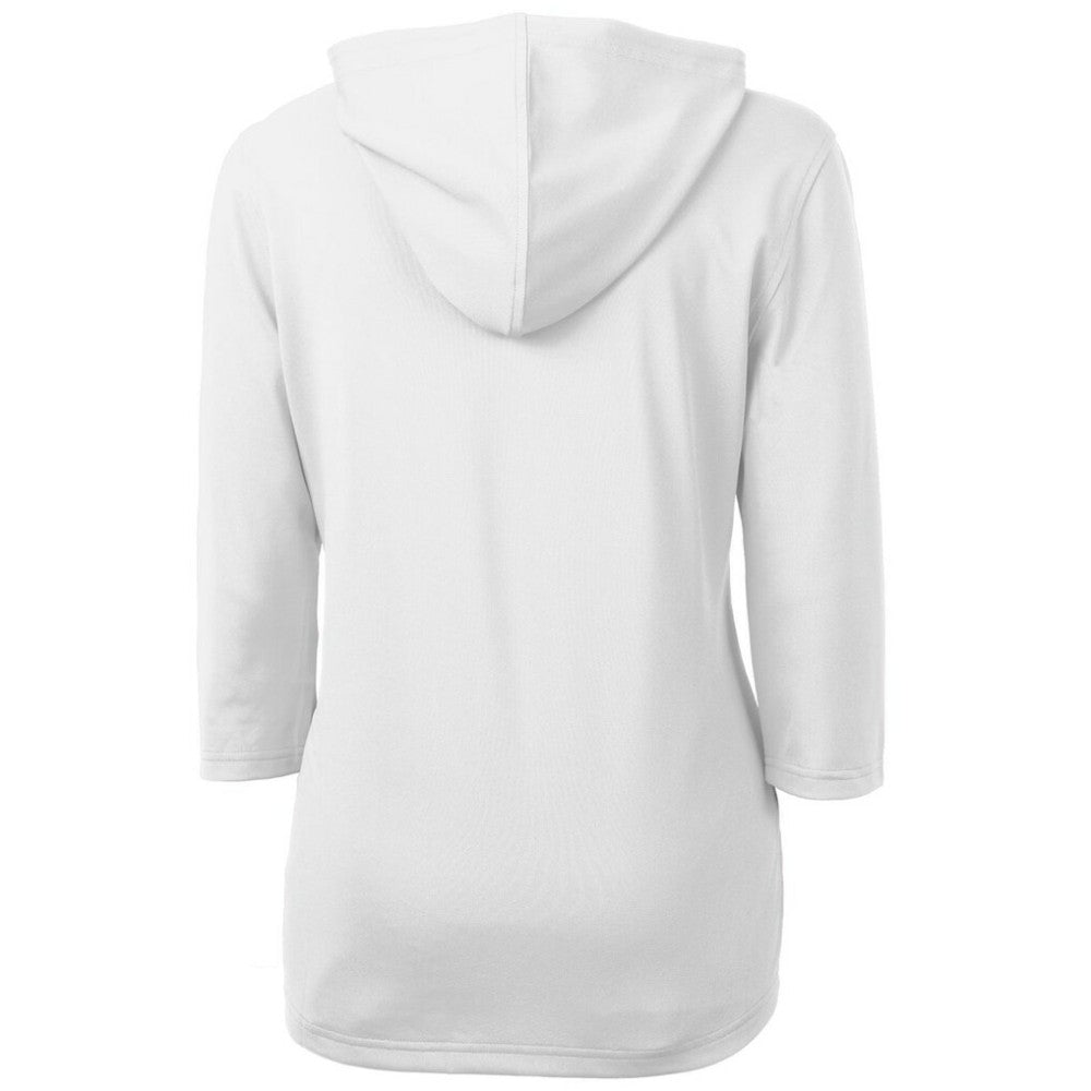 Minnesota Twins Cutter & Buck Women's DryTec Virtue Eco Pique Recycled Half-Zip Pullover Hoodie Top - White