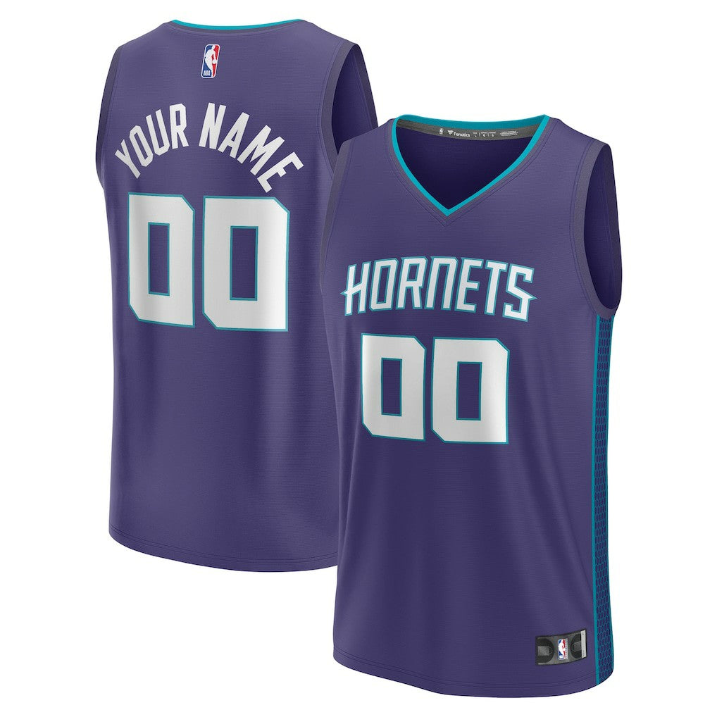 Charlotte Hornets Youth Fast Break Replica Custom Jersey - Statement Edition - Purple | Fanatics cheap