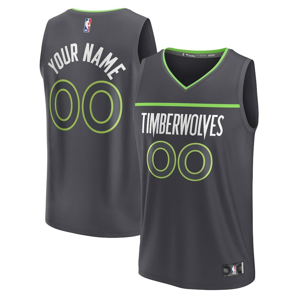 Minnesota Timberwolves Youth Custom Fast Break Jersey - Statement Edition - Black | Fanatics discount