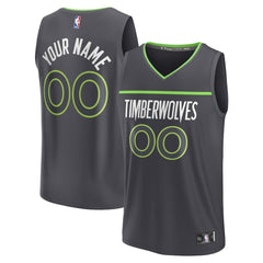 Minnesota Timberwolves Youth Custom Fast Break Jersey - Statement Edition - Black | Fanatics discount
