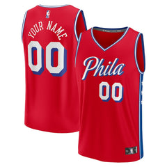 Philadelphia 76ers Youth Fast Break Replica Custom Jersey - Statement Edition - Red | Fanatics sale