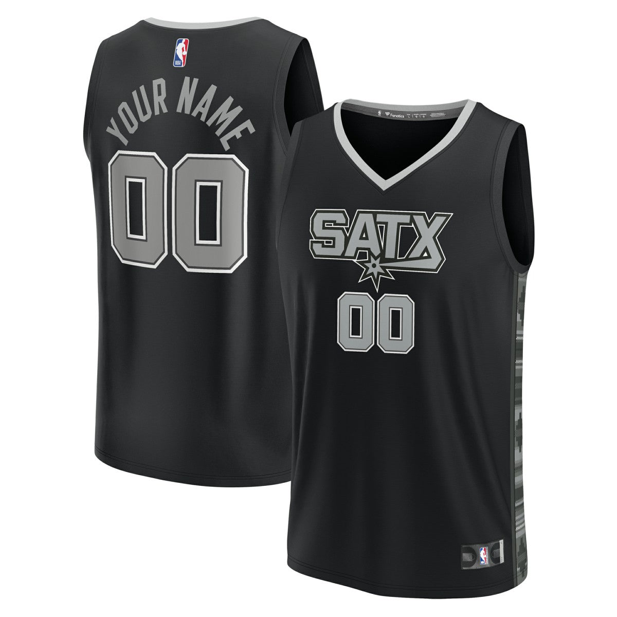 San Antonio Spurs Youth Fast Break Replica Custom Jersey - Statement Edition - Black | Fanatics discount